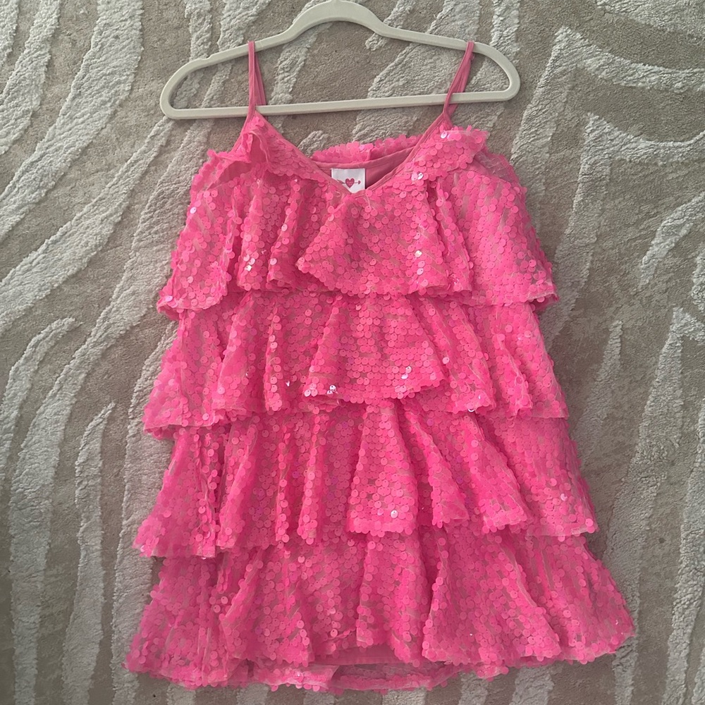 Buddy Love Pink Sequin Mini Dress